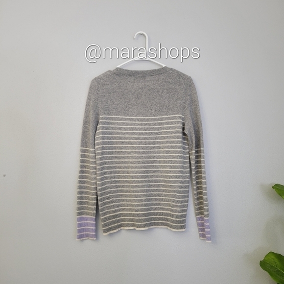 White + Warren Essential Striped Crewneck Sweater - Picture 4 of 6